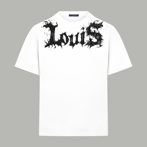 Louis Vuitton Flame Graffiti Logo Print T-Shirt